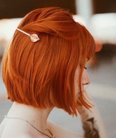 Quick and Easy Short Hairstyles, 2018 Short Hair Cuts Trends Ginger Hair Color, Short Hair Styles Easy, Orange Hair, Grunge Hair, Ginger Hair, Model Hair, Ombre Hair, Summer Hairstyles