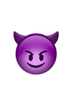 an emo smiley face with horns on it