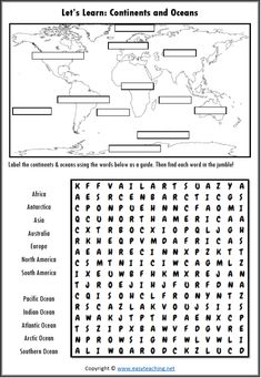 the worksheet for learning how to use words and numbers in an ocean word search