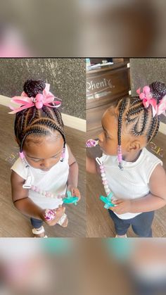 Daughter Hairstyles With Beads, Mommy And Me Braid Hairstyles Black, Toddler Braids African American, Daughter Hairstyles Braids, Toddler Braids With Beads, Cute Cornrows, Medium Length Kids Hairstyles, Girls Braided Hairstyles Kids, Black Baby Hairstyles