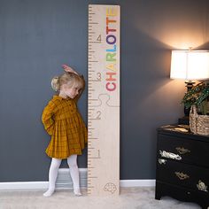 With this personalized, 5-foot growth chart, appreciating every moment of your child's growth becomes more special and more memorable. Every growth chart is custom created with your child's unique name! Toys.  Baby Toys & Gifts.  Personalized Items.  Playroom and Bedroom Furnishings. Wooden Ruler Growth Chart, Wooden Height Chart, Ruler Growth Chart, Wooden Growth Chart, Wooden Ruler, Personalized Growth Chart, Growth Chart Ruler, Bachelor Party Gifts, Bedroom Furnishings