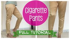 Cigarette pants- Pattern, Cutting and Stitching Cigratte Pants Pattern, Stitching Classes, Girls Boutique Dresses, Sewing Sleeves