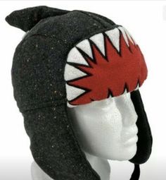 Baby Shark Box, Shark Items, Shark Fashion, Shark Accessories, Shark Stuff, Del Core, Shark Hat, Cool Hat, Funky Hats