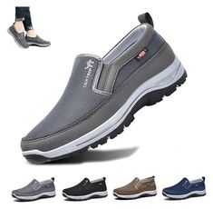 PRICES MAY VARY. 【Comfortable Fit,Men's Lightweight Casual Slip-On Shoes】Men's Breathable Mesh Orthopedic Travel Plimsolls Slip-on Loafers are suitable for all-day wear. The soft rubber insole gives your feet a good cushion, and the foot feels comfortable and natural, skin-friendly and breathable, lightweight and comfortable. You can take easy walks all day long, go anywhere and keep your feet comfortable and pain-free! 【Comfortable, Breathable, Slip-on】Men's Breathable Mesh Orthopedic Travel Pl Mens Slip On Shoes Casual, Orthopedic Shoes For Men, Mens Slip On Shoes, Columbia Shoes, Slip Resistant Shoes, Casual Slip On Shoes, Orthopedic Shoes, Casual Design, Pain Free