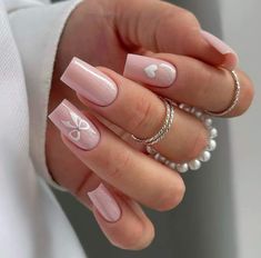 Kutek Disney, Fake Nails Designs, Milky Nails, Simple Gel Nails, White Nail Designs, White Nail, Classy Nails