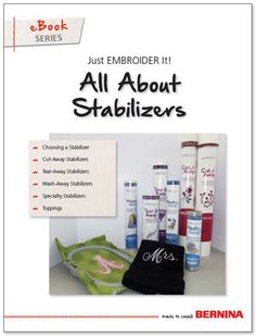 the front cover of a book with all about stabilizers on it and other items