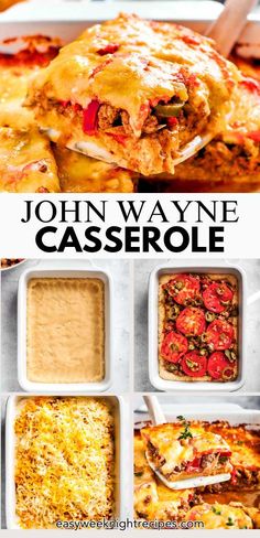 John Wayne Casserole Recipe, Super Easy Casseroles, John Wayne Casserole, Taco Beef, Asian Steak Bites, Slow Cooker Casserole, Yummy Casserole Recipes, Weeknight Recipes, Easy Casserole Recipes