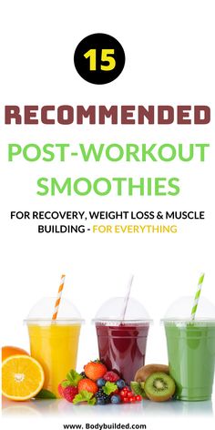 Looking for a solid post workout recovery and looking for some easy post workout smoothies that are healthy, aid in recovery, build muscle and burn fat? No worries! Just click here and find every type of post workout smoothie recipes: post workout smoothies for weight loss, post workout protein smoothies for building muscle, post workout blueberry smoothie, post workout banana smoothie, post workout smoothie without powder; post workout smoothie vegan, post workout smoothie keto, coffee, peanut.