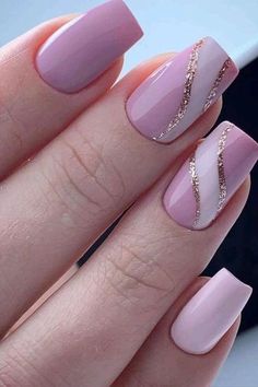 Lilac Nails Design, Lilac Nails, Manicure Nail Designs, Long Nail Designs, Glitter Gel Nails, Pretty Nail Art Designs, Pretty Nail Art