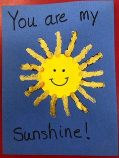 a child's handprint is shown with the words you are my sunshine