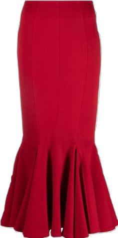 Fitted Midi Dress With Pleated Hem, Elegant Dress With Ruffle Hem And Flared Skirt, Elegant Flared Dress With Ruffle Hem, Elegant Flared Skirt Dress With Ruffle Hem, Elegant Flared Skirt With Ruffle Hem, Lined Flare Skirt, Elegant Flared Maxi Skirt With Ruffle Hem, Fitted Flared Skirt With Pleats, Chic Red Knee-length Skirt