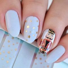 50 Best Christmas Nail Design Ideas For The Holiday Season Nutcracker Nail Art, Nutcracker Nails, Christmas Nail Design, Buff Nails, Unghie Nail Art, Nut Cracker, Cute Christmas Nails, Xmas Nails, Christmas Nail Designs