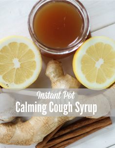 This calming cough syrup made with ginger, honey, garlic and cinnamon will become your go-to natural remedy when treating things like the common cold. #coughsyrup #instantpot #homeremedies #naturalremedies Tea For Cough, Cooking With Turmeric, Ginger Honey, Dry Cough, Homemade Syrup, Home Remedy For Cough, Natural Healing Remedies, Diy Remedies, Cold Home Remedies