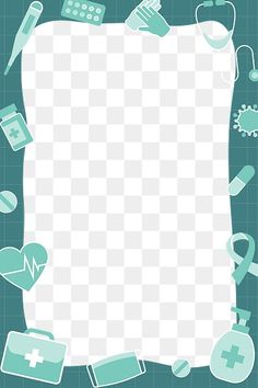 an empty paper with medical items around it on a checkered background, hd png and psd