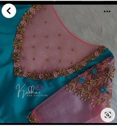 Magam Work Blouses Latest For Bride, Network Blouse Design, Aari Work Blouse Net Design, Net Blouse Hand Designs Pattern, Aari Work Blouse With Net, Net Blouse Designs Aari Work, Pink Net Blouse Designs, Blouse With Net Designs, Back Neck Net Blouse Designs