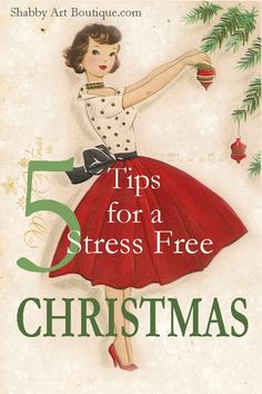 5 tips for a stress free Christmas - Shabby Art Boutique Free Christmas Emphera, Vintage Christmas Magazine Covers, Christmas List Bullet Journal, Christmas Bullet Journal Pages, Christmas Planning Bullet Journal, Christmas Hacks, Christmas Planner