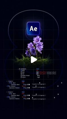 an image of flowers with the word ae on it's backgroung