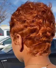 Pixie Ginger Hair, Pixie Cut Older Women, Ginger Pixie Haircut Black Women, Haircut For Women Over 50, Pixie Haircut For Women, Big Chop Natural Hair, Layered Pixie Cut, Finger Waves Short Hair, Layered Pixie