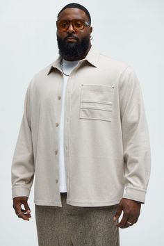 Available In Tan. Fold Down Collar Chest Pocket Front Button Closure Long Sleeve 86% Polyester, 8% Rayon, 6% Spandex Imported | Mens Fargo Wool Like Button Up Shirt in Tan size Small by Fashion Nova Casual Beige Tops With Snap Buttons, Collared Beige Tops With Snap Buttons, Beige Collared Tops With Snap Buttons, Relaxed Fit Long Sleeve Tops With Snap Buttons, Like Button, Mens Button Up, Button Up Shirt, Chest Pocket, Fashion Nova