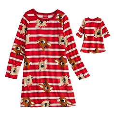 Playful charm abounds on these Rudolph The Red-Nosed Reindeer family pajamas by Jammies For Your Families.Playful charm abounds on these Rudolph The Red-Nosed Reindeer family pajamas by Jammies For Your Families.FEATURES Crewneck Long sleeves Matching gown fits 18" dollFABRIC & CARE Polyester For children's safety the garments should be snug fitting or flame resistant. These are flame resistant garments. Machine wash Imported Size: 10. Color: Multi. Gender: female. Age Group: kids. Rudolph The Red, Red Nosed Reindeer, Family Pajamas, Night Gown, Reindeer, Fabric Care, Gender Female, Age Group, Pajamas