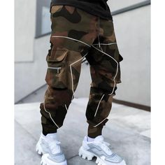 Bandana Printed Men's Streetwear Cargo Sweatpants