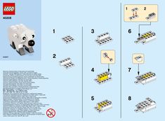 the instructions for how to make a lego polar bear