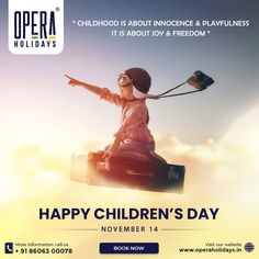 The earth reveals its innocence through the smiles of children. A very warm wish for all the children on this special day. Happy children’s day! 💕 #OperaHolidays #HappyChildernsDay #ChildernsDay #November14 #ChildernsDay2022 #JawaharLalNehru Children Day, Travel Creative, Happy Children, Happy Teachers Day, Creative Ads, Child Day