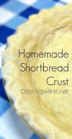 the homemade shortbread crust is ready to be baked in the oven or on the table