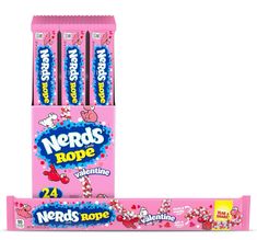 nerds hope candy bar in pink packaging