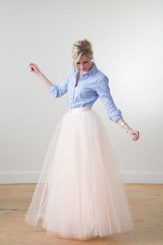 Rok Tile, Mode Prints, Coral Skirt, Pink Tulle Skirt, Tulle Long Skirt