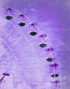 a ferris wheel on a pink and white background