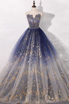 Genshin Dresses, Prom Masquerade, 18th Debut, Blue Graduation Dresses, Shifting Outfits, Rp Outfits, Debut Theme, Ball Gowns Vintage, Masquerade Dress