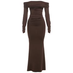 Style: Sexy Fit: Slim Fabric: Polyester Pattern: Solid Element: Ruched Neckline: Off Shoulder Sleeve Type: Regular Sleeve Length: Long Sleeve Product Type: Bodycon Dress,Maxi Dress Occasion: Party & Club Dress/Skirt Length: Maxi Main Composition: Polyester Season: Spring/Fall Bodycon Dress Maxi, Bodycon Dress Long Sleeve, Off Shoulder Bodycon Dress, Slim Fit Dress, Dress Slim, Long Bodycon Dress, Blouse Tank Top, Dress Occasion, Solid Color Dress