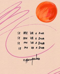 an orange and pink painting with the words if me va daf if me va daf