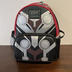 Disney Parks Loungefly Thor Love And Thunder Mini Backpack. Themed Black Backpack For Everyday Use, Black Bag For Daily Use, Ariel Backpack, Zero Nightmare Before Christmas, Cinderella Mice, Snow White Seven Dwarfs, Thor Love And Thunder, Disney Loungefly, Love And Thunder