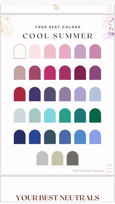 Cool Summer Season Color Palette, Cool Summer Color Palette Celebrities, Cool Summer Pallet Outfits, Summer Color Palette Nails, Winter Vs Summer Color Analysis, Cold Summer Color Palette Outfits, Summer Color Analysis Palette, Summer Pallet Color, Cool Summer Color Palette Wardrobe