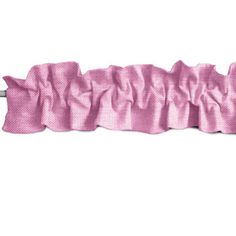 a pink ribbon with ruffled edges on a white background