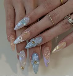 Nessa Nails, Zicxa Photos, Fairy Nails, Iphone Images, Butterfly Nails, Almond Nails Designs, Nails Only, Short Acrylic Nails Designs