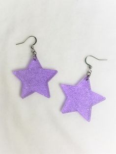 Sparkle Star Earrings – retroelo Purple Star Earrings, Trendy Star-shaped Earrings As A Gift, Trendy Star-shaped Earrings For Gifts, Star Shaped Nickel Free Plug Earrings For Gift, Star-shaped Nickel-free Plug Earrings For Gift, Nickel-free Star Shaped Plug Earrings For Gift, Star-shaped Nickel-free Plug Earrings As Gift, Trendy Hypoallergenic Purple Earrings, Trendy Purple Star-shaped Jewelry