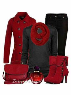 Wearing Red, Fashion Mode, Mode Inspiration, Outfit Casual, Fall Winter Outfits, Look Fashion, Autumn Winter Fashion, Work Outfit, Style Me