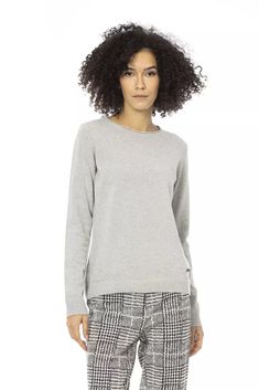 Baldinini Trend Gray Wool Women Women's Sweater Monogram Sweater, Sweater Trends, Sweater Sleeves, Long Sweaters, Clue, Overall Shorts, Wool Sweaters, Grey Sweater, Lany