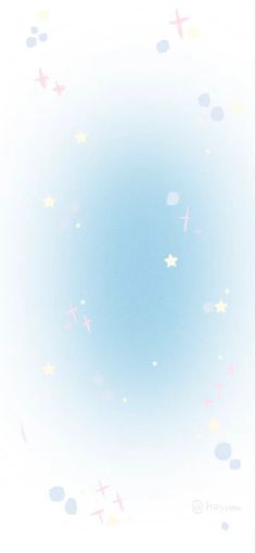 a blue sky with white and pink stars