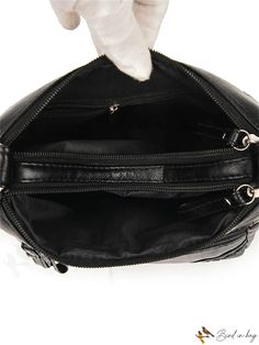 BirdinBag - Braided Zipper Hobo Bag: Chic Style with Intricate Detail Black Rectangular Bag With Metal Zipper, Travel Crossbody Bag With Metal Zipper, Everyday Use Metal Zipper Crossbody Shoulder Bag, Everyday Crossbody Shoulder Bag With Metal Zipper, Everyday Use Crossbody Shoulder Bag With Metal Zipper, Travel Shoulder Bag With Metal Zipper, Elegant Black Bag With Metal Zipper, Elegant Black Bags With Metal Zipper, Travel Satchel Shoulder Bag With Metal Zipper