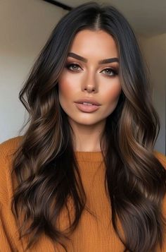 the best ideas for fall hair color for brunettes... 1. Warm Autumnal Brunette Tones 2. Piecey Light Tips 3. Expensively Natural Light Brown.. Bold Brunette Hair Color, Old Money Fashion Aesthetic, California Brunette Hair, California Brunette