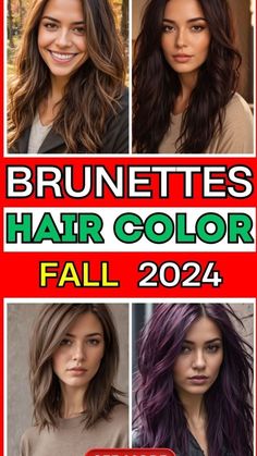 Fall Colors For Brunette Hair, Fall Hair Colours For Brunettes, Bold Brunette Hair Color, Fall Hair Color Ideas For Brunettes 2024, Fall Hair Color Ideas 2024, Burnette For Fall 2023, Fall Color Hair Ideas Brunettes, 2024 Fall Hair Color Trends, Fall 2024 Hair Color Trends Brunette