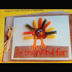 a turkey card with the words i'm thanksgiving for written on it