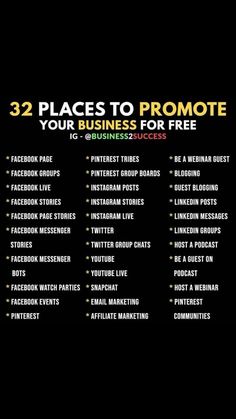 three places to promote your business for free