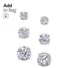 in stock Macy's Fine Jewelry Cubic Zirconia Earrings, Macy's Cubic Zirconia Round Cut Earrings, Macy's Round Cubic Zirconia Earrings, Fine Jewellery Earrings, Cubic Zirconia, Jewelry Watches, Pick Up, In Store, Fine Jewelry