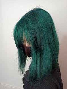 Bluish Green Hair, Purple And Green Hair, Dark Green Hair, Teal Hair, Hair Color And Cut, Hair Stylist Life, Hair Crush, Dye My Hair