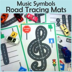 music symbols road racing mats for toddlers to practice their motor skills and play with them